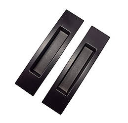 Ручки для розсувних міжкімнатних дверей Кед BLACK (прямокутна)