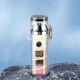 Електроімпульсна запальничка з ліхтариком компасом та зарядкою від USB 229 SV227