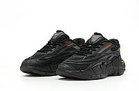 Мужские кроссовки демисезонные черные Reebok Zig Kinetica 2.5. Обувь мужская весна черная Рибок Зиг Кинетик