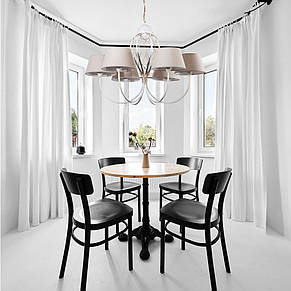 Люстра підвісна на ланцюгу 6 ламп E14 білий/золото/патина 75x80 см, фото 3