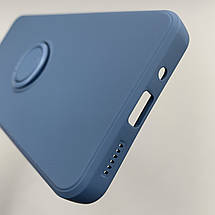 Чохол для Xiaomi Redmi 9A матовий з кільцем тримачем чохол на телефон сяомі редмі 9а синій cfc, фото 5