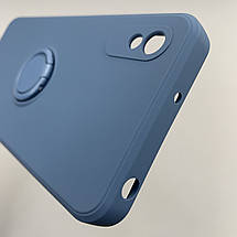 Чохол для Xiaomi Redmi 9A матовий з кільцем тримачем чохол на телефон сяомі редмі 9а синій cfc, фото 6