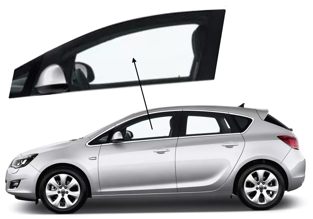 Бічне скло Opel Astra 2009-2015 J передніх дверей ліве, фото 1