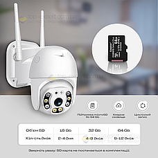 Поворотна вулична IP камера відеоспостереження 19H WiFi, 5 X ZOOM камера 360, вулична IP камера, фото 5