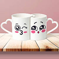Парные чашки Поцілуночок