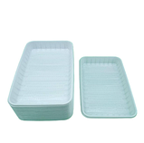 Тарілка одноразова пластикова прямокутна(155х225мм)(100 шт)Пластикова тарілка одноразова, фото 2
