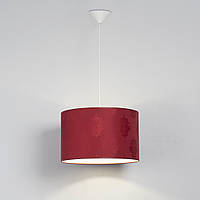 Люстра-подвес с абажуром на 1 лампу и цоколем Е27 красный 40х100 см
