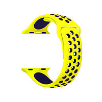 Ремешок Nike Sport Apple Watch 42/44/45/49 mm Yellow+Dark Blue (37)