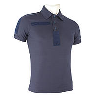 Мілітарка™ футболка поло ДСНС COOLPASS з велкро Dark Navy Blue