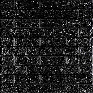 3D панель самоклеюча 700х770х5мм цегла Чорний (019-5) SW-00000151
