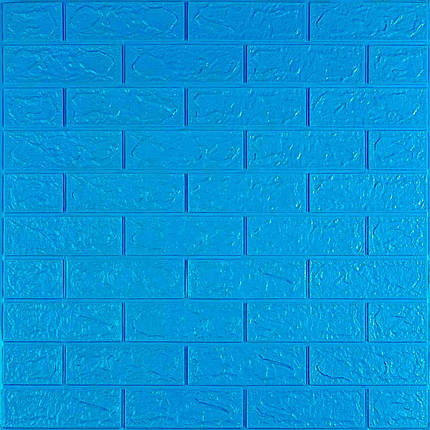3D панель самоклеюча цегла Синій 700х770х3мм (003-3) SW-00000661, фото 1