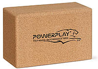 Блок для йоги PowerPlay PP_4006 з пробкового дерева Cork Yoga Block (1шт.)