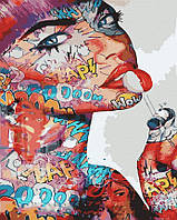 Картина по номерам Никитошка Девушка поп-арт 40х50см BK-GX42977 Без коробки набор для росписи по цифрам