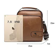 Чоловіча сумка барсетка через плече з ручкою із еко шкіри Jeep 1941, фото 5