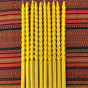 Свічка столова стретська "Сердечко" воскова, 37 см, 1/48