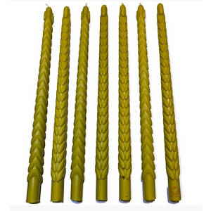 Свічка столова стретська "Колосок" воскова, 37 см, 1/54