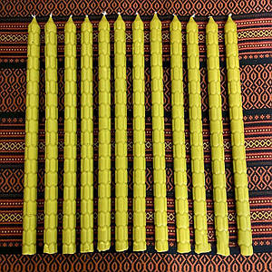 Свічка столова стретська "Сота" воскова, 37 см, 1/28