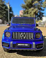 Детский одноместный электромобиль джип Mercedes M 4180EBLRS-4 мягкое сидение / автопокраска синий