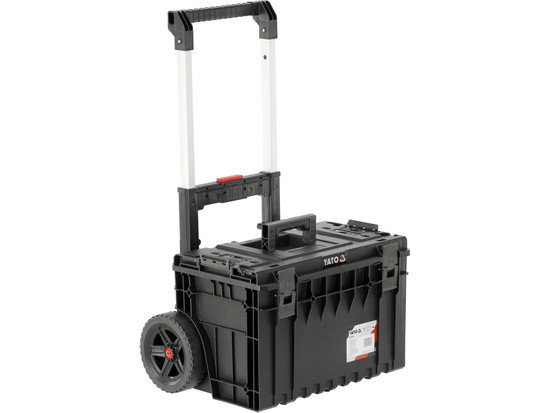 Ящик для інструментів 52V S1 2 секції з органайзером YATO 2 колеса 660x643x483мм телескопічна ручка
