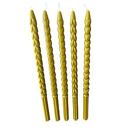 Свічка столова стретська "Сердечко" воскова, 37 см, 1/48