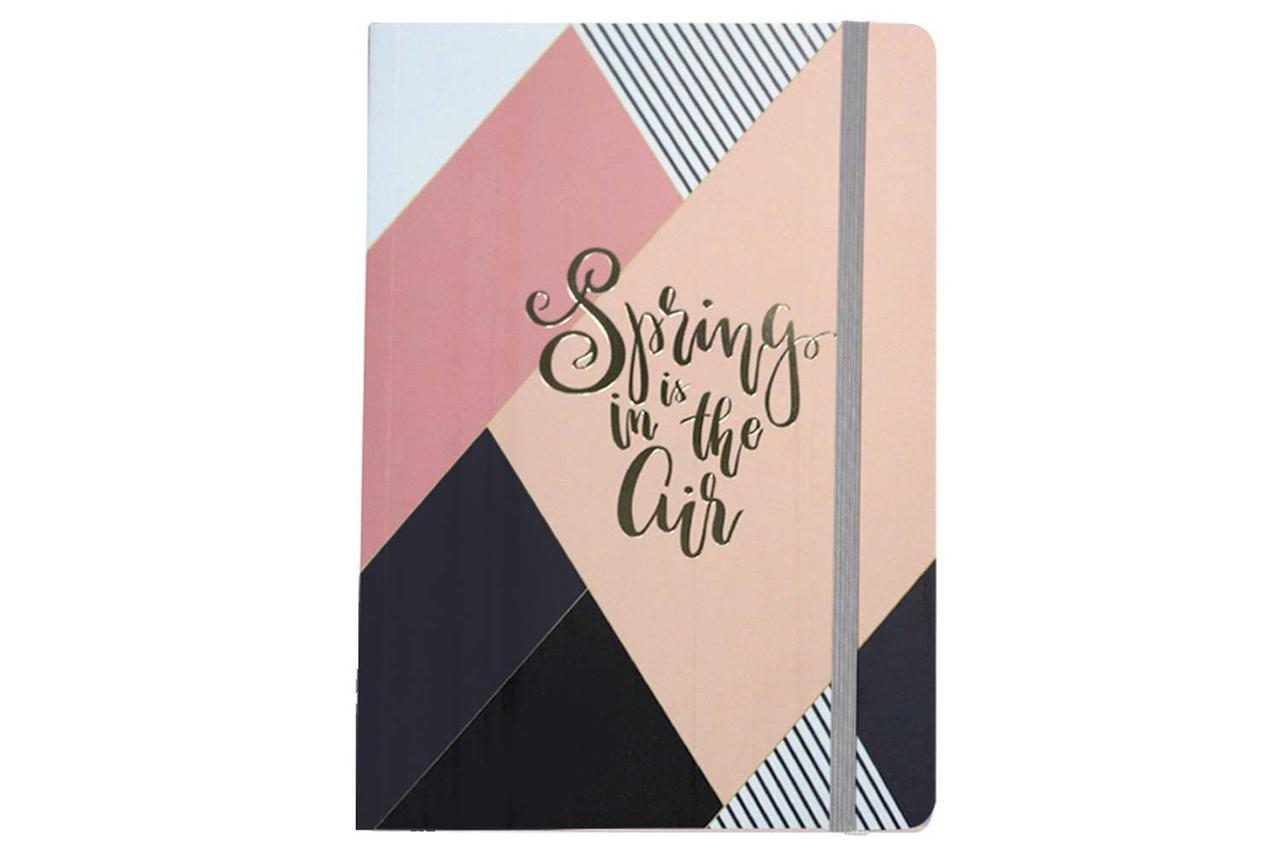 Блокнот А5 100арк., в клітинку, на гумці, тверда обкладинка з фольгою ООПТ