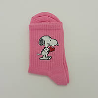 Женские носки турецкие Cнуппи Snoopy розовые 36-40 размер Rock star