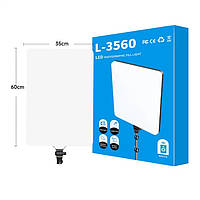 Светодиодная прямоугольная Led-лампа для фотостудии L-3560 LED лампа для видео и фото съемки с пультом, GN2,