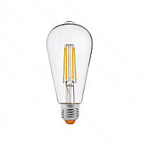 Светодиодная лампа FILAMENT 6W E27 LED 4100K, димерная