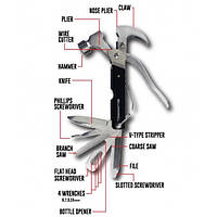Мультитул с молотком Multi hammer 18 в 1, Ch2, Хорошего качества, Многофункциональный молоток 18 инструментов,