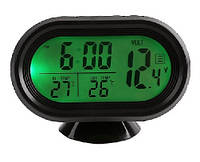 Автомобильные часы с термометром и вольтметром VST 7009V, Gp2, Хорошее качество, автомобильные часы, авто