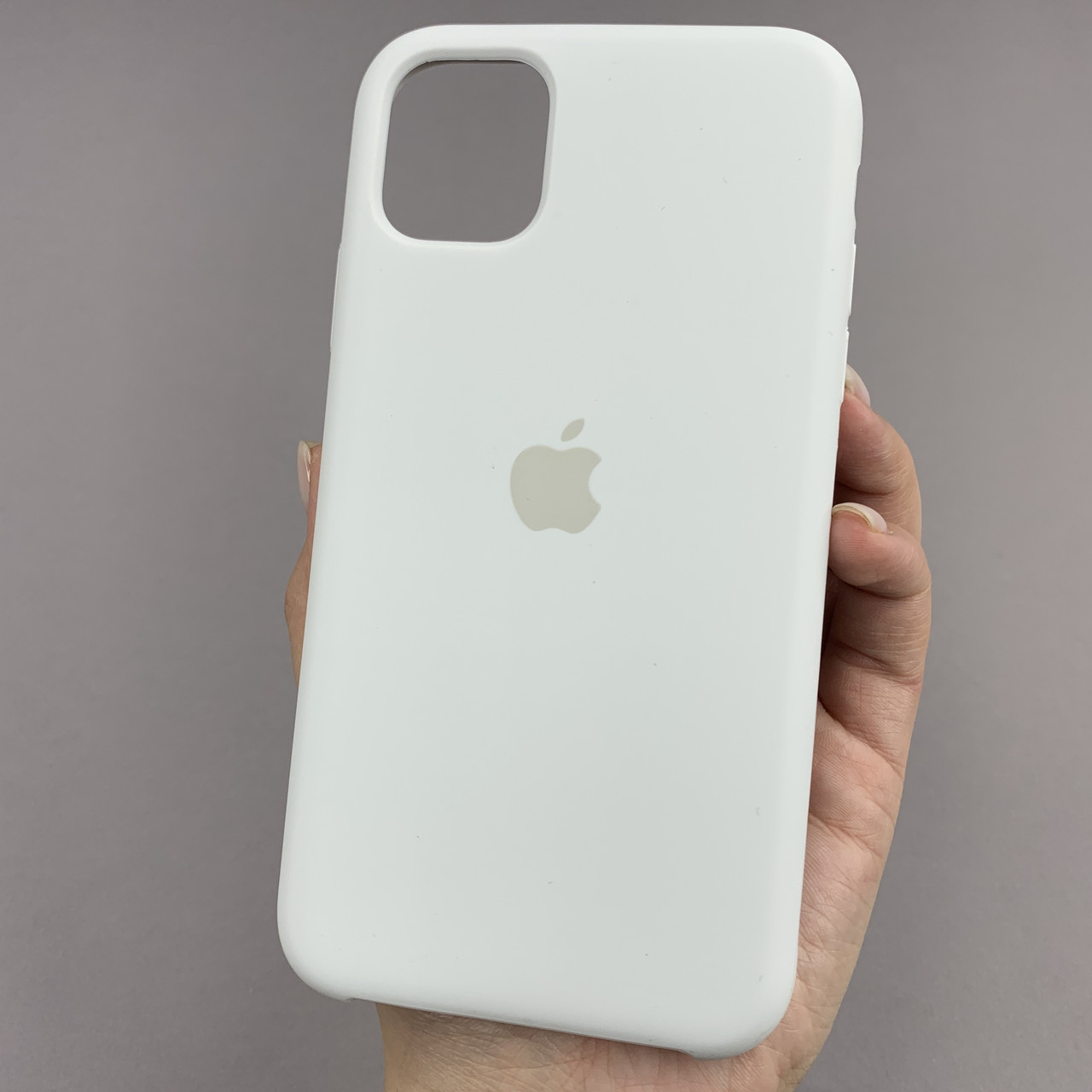Чохол для Apple iPhone 11 силіконовий кейс з мікрофіброю на телефон айфон 11 білий slk