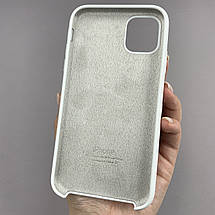 Чохол для Apple iPhone 11 силіконовий кейс з мікрофіброю на телефон айфон 11 білий slk, фото 2