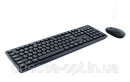 Комплект бездротової мишки та клавіатури 8875 (чорна), фото 1
