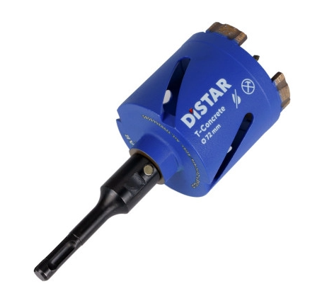 Свердло алмазне DISTAR діам.72 мм по бетону та цеглі на перфоратор DDS-W 72X65XМ16, фото 1