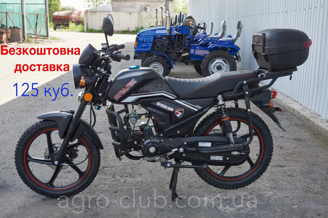 Мотоцикл 125 кубів SP125C-2АМ, ЧОРНИЙ глянець, АЛЬФА, БЕЗ КОФРА, БЕЗКОШТОВНА ДОСТАВКА