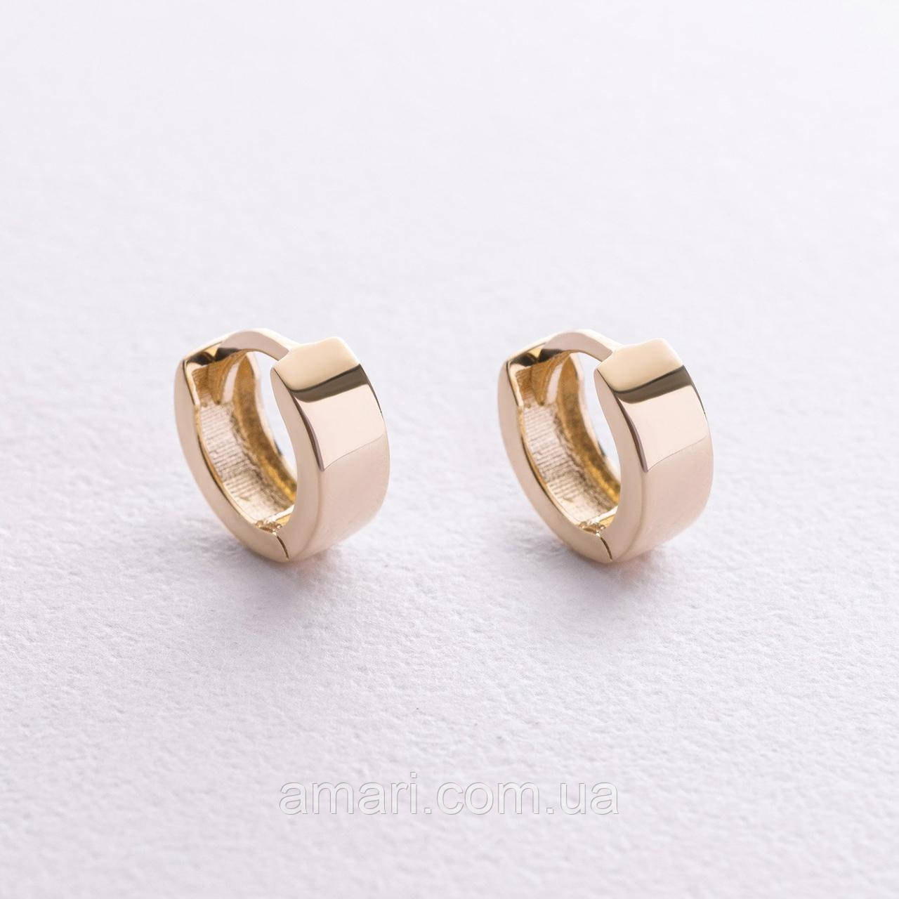 Сережки — кільця в жовтому золоті mini 08822, фото 1