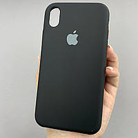 Чехол для Apple iPhone Xr силиконовый кейс с микрофиброй на телефон айфон хр черный slk