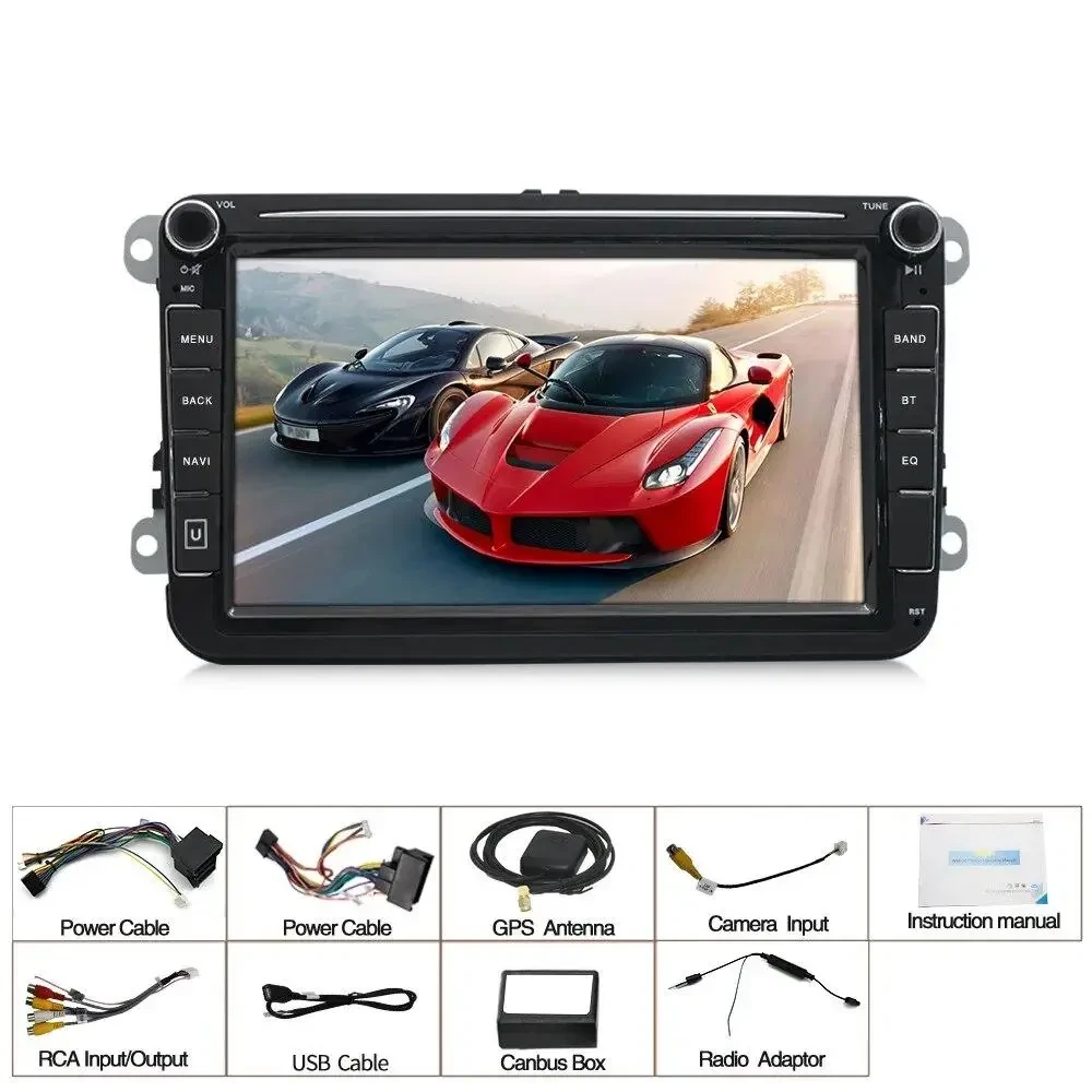 Штатна Магнітола Volkswagen Universal 8" IPS, 4/64 GB, 8Core, 4G SIM, Android 12/Carplay DSP