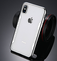 Силиконовый чехол Super Slim Creative TPU Case с серебряными яркими ободами для Iphone X XS5.8дюймов