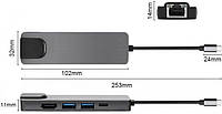 USB-хаб XoKo AC-500 Type-C to RJ45+HDMI+2xUSB 3.0 (XK-AC500-SL), Gp2, Хорошее качество, Геймпад, джойстик для