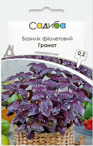 Насіння базиліку фіолетового Гранат, 0,2 г, Садиба, фото 1