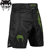 Шорты для единоборств мужские ММА Venum Signature Fightshorts Black Khaki Exclusive