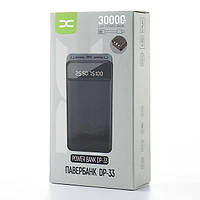 Павер банк Power Bank 30000mAh DC DP-33 кабель micro usb, Gp2, Хорошего качества, type-c, lightning Оригинал,