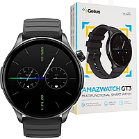 Стильний смарт-годинник Smart Watch Gelius Amazwatch GT3 GP-SW010 Gun | Підтримка голосових викликів