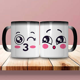 Парні чашки-хамелеони Поцілуночок