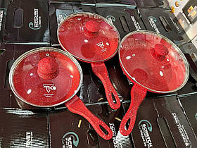 Набір сковорідок Top Kitchen TK00093 (20 см, 24 см, 28 см) мармурове покриття