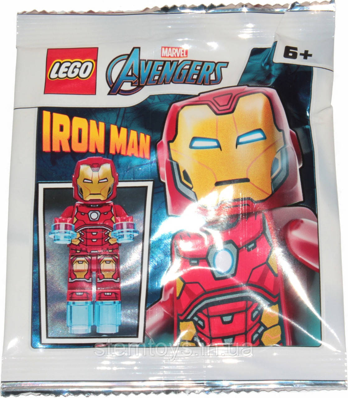 Конструктор LEGO SUPER HEROES minifigures Iron Man Foil Pack 242002 мініфігурка Лего Супергерої Залізна людина, полібег