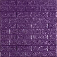 Lb Стеновая 3D панель мягкая самоклеющаяся декоративная 3д самоклейка кирпич Фиолетовый 700x770x5мм (016-5)