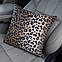 Декоративна двостороння подушка в автомобіль з аплікацією зі стразів леопард, фото 4
