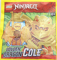 Конструктор детский Лего Ниндзяго минифигурка LEGO NINJAGO minifigures Golden Dragon Cole paper bag